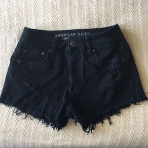 Black distressed shorts- Women’s